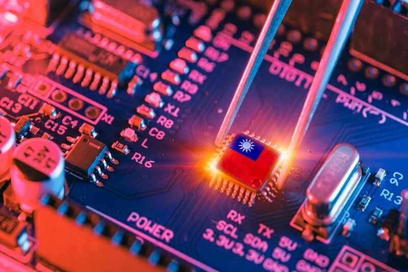 Taiwan flag on Chip