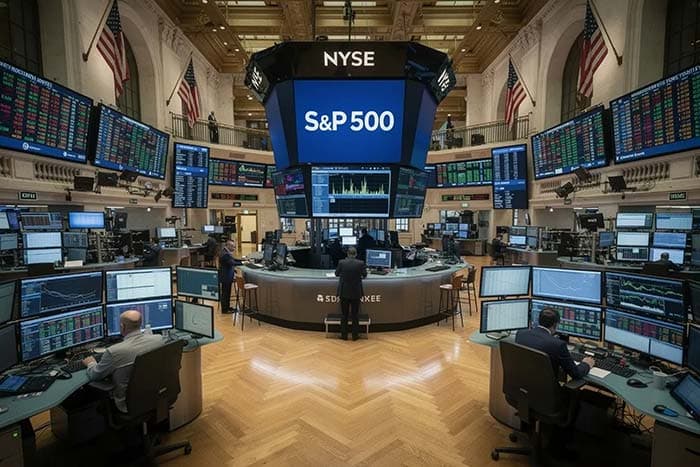 Floor of the stock market